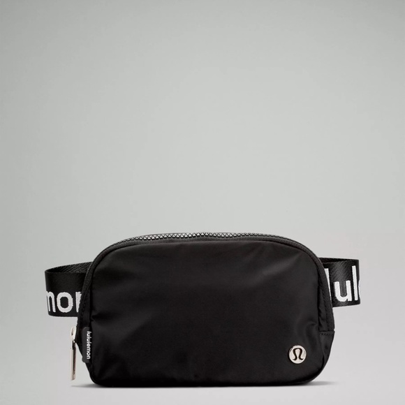lululemon athletica Handbags - NWT Lululemon Everywhere Belt Bag Black/White Wordmark  New